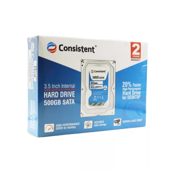 Consistent 500GB SATA hard drive